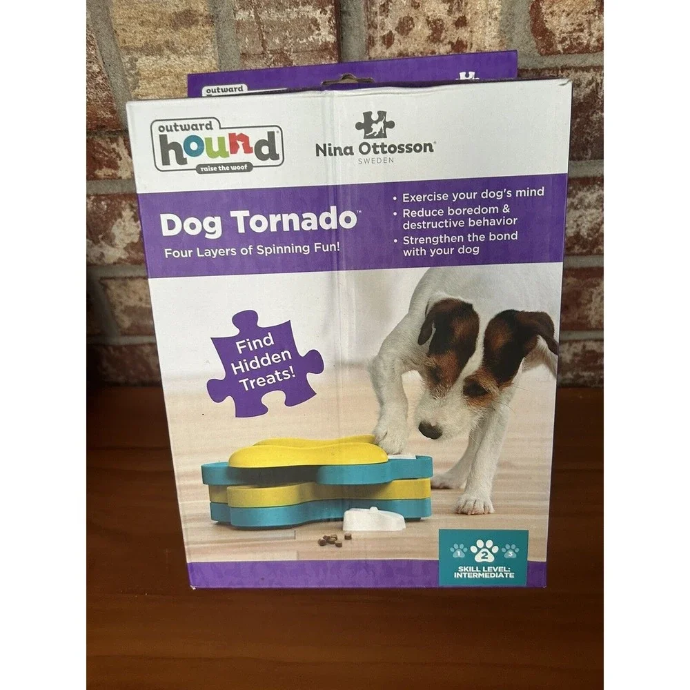 Dog Tornado Spinning Treat Toy Outward Hound Skill Level 2 Treat Dispensing